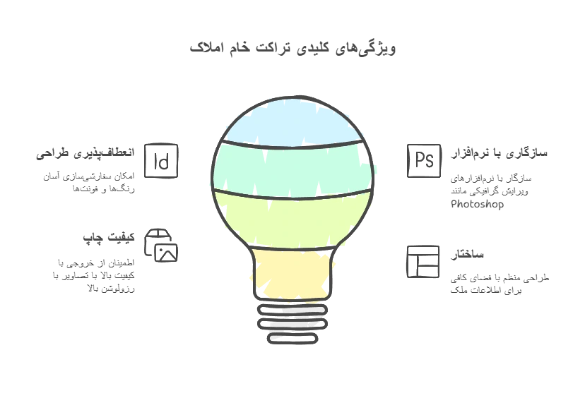 اینفوگرافی ویژگی های مهم تراکت خام املاک